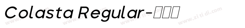 Colasta Regular字体转换